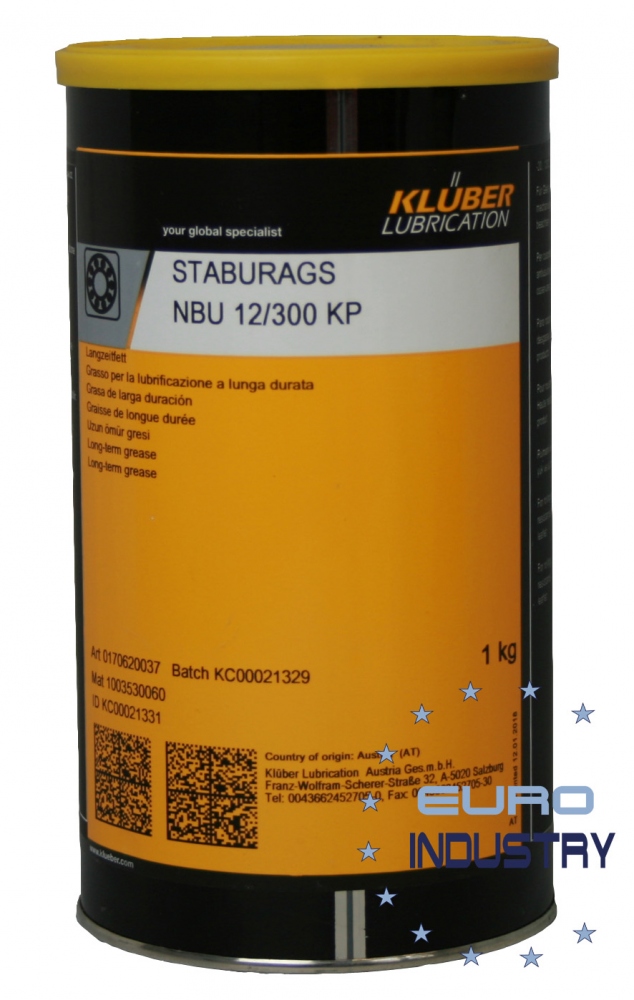 Klüber STABURAGS NBU 12/300 KP Langzeit, Gleit und Wälzlagerfett 1kg